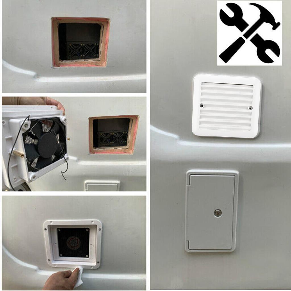 Ventilator lateral pentru RV 97 X 97mm Unidirecțional 12V 1.2W Ventilator de evacuare pentru ventilație aer pentru rulotă Bucătărie Baie