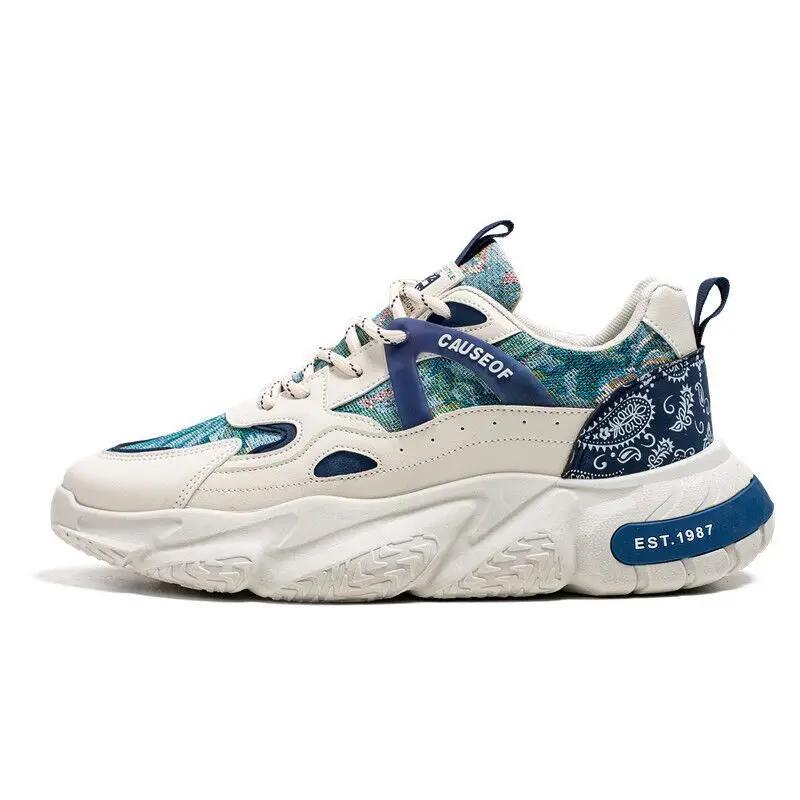 Herren Freizeitsneaker Frühling Herbst Herren Dicke Sohle Freizeit Sportschuhe Designer Sport Atmungsaktive Sneaker Tennis Sportschuhe