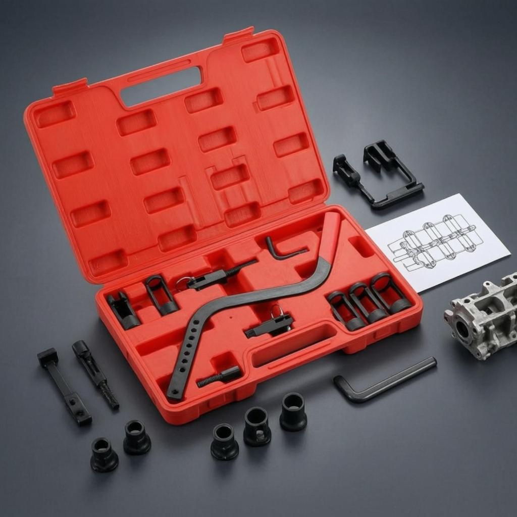 Cylinder Head Part Spring Compressor Tool Kit Heavy-Duty