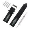 [Revetta] Stingray Leather Watch Band/Strap, Black, 19mm, with Spring Bars and Spring Bar Removal Tool [090-1stb19-1-1]
