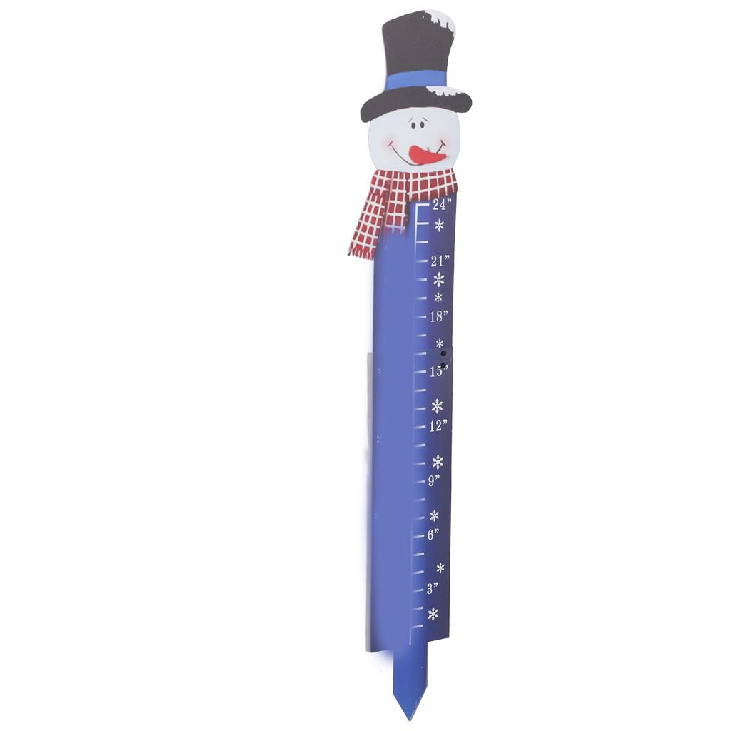 Snowflake Snow Gauge Outdoor 24 Inch Snowfall Measuring Gauge Winter Snowflake Metal Ruler for Yard