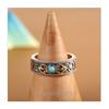 Adjustable Open Ring With Tibetan Mantra Design Vintage Plated Geometric Jewelry Men Women