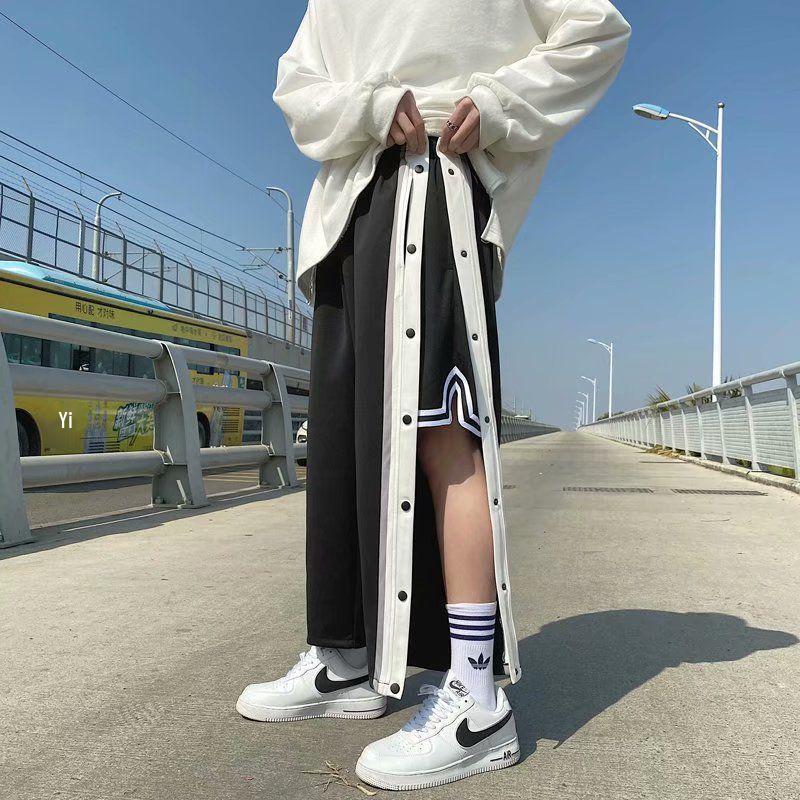 Men's Color Block Straight-Leg Basketball Sweatpants - Spring/Autumn Casual