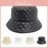 Fisherman Pattern Grid Hat Goose Down Fill Pure Color Versatile Style Warm Cap