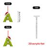 2D 26 Letter  Christmas Ornaments Acrylic Flat Christmas Tree Home Decorations Ornaments