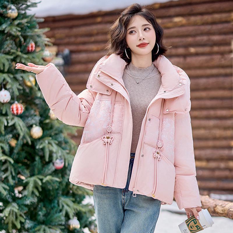 Women's Winter Hooded Windproof Down Jacket - Thickened, Short, Plus Size, 90% White Duck Down