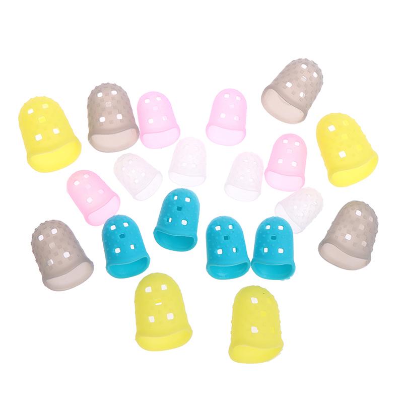 4 Pcs Silicone Non-Slip Finger Guards Guitar Fingertip Protector Finger Stall