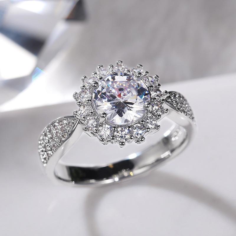 White Ring, Ladies' Fashion, Bride's Engagement, Wedding Ring, Jewelry Gift
