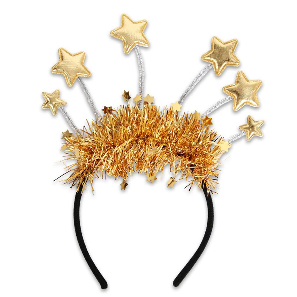 Glitter Headband 2025 Photo Props Fun Headband Party Blingbling Karaoke Party Hair Hoop Tinsel for Christmas Stage