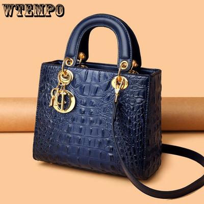 Kvinners håndveske Krokodille ensfarget skulderveske Retro Daily Casual håndveske Crossbody