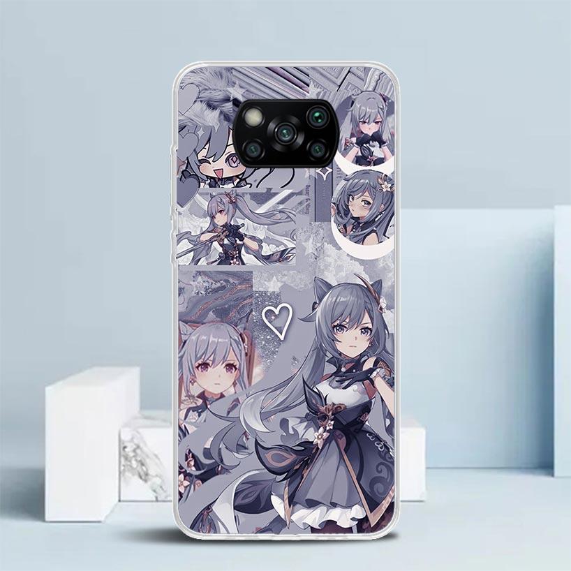 Keqing Genshin Impact Phone Case For Xiaomi Poco F7 Ultra X5 X6 X7 Pro M7 Redmi 15C 15 13C 13 12C 12 10C 10 10A 9 9C 9A 9T Cover