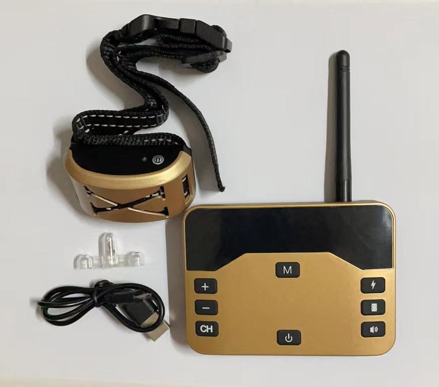 

Умный перезаряжаемый тренировочный ошейник для питомцев и беспроводной локатор с пультом дистанционного управления Receiver Only золотой