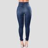 Damenmode, lässig, zerrissene Jeans, große Elastizität, Stretch-Jeans, Hose, Röhrenjeans für Damen