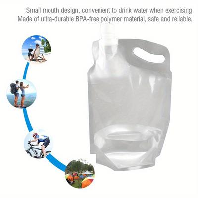 1L/34oz Skládací vak na vodu Outdoor Kempování Turistika Přenosný Skládací vak na skladování vody Zvedací vak Multifunkční Skládací láhev na vodu
