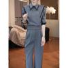 Korean Style Women's Casual Sweatshirt and Long Pants Two-Piece Set - 2025 Autumn/Winter Fashion