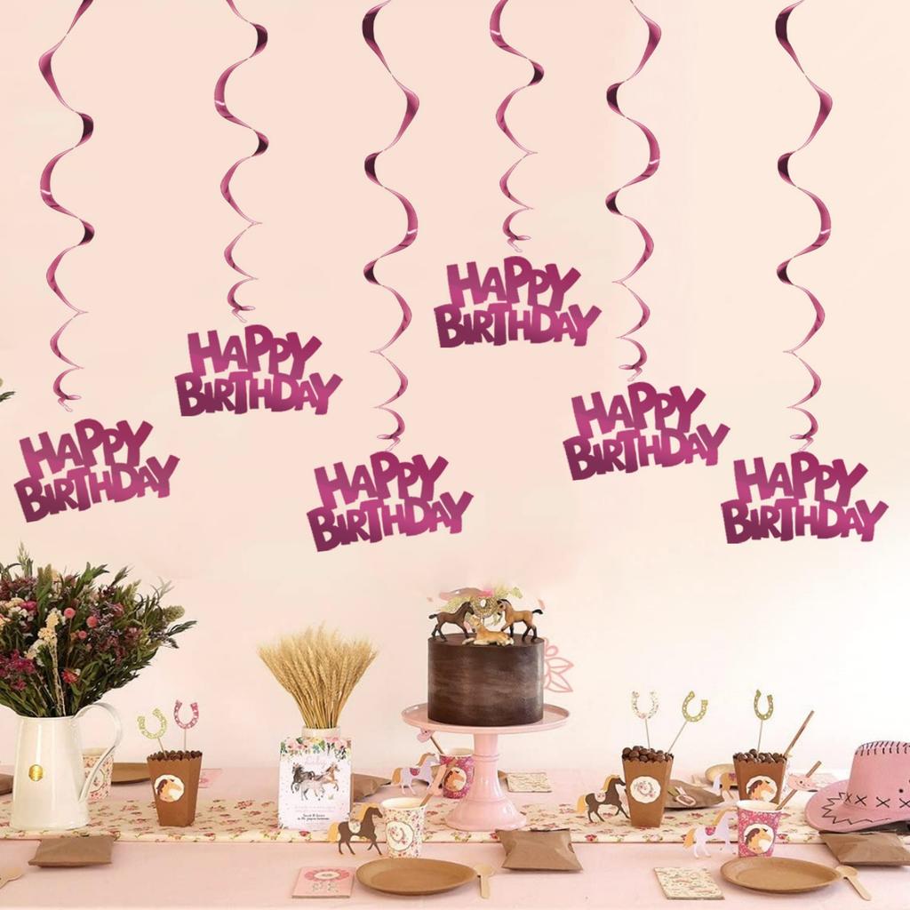 Pack of 6 Durable Reusable Spiral Hanging Decors Beautiful Spirals Hanging Decoration For Birthday And Party Settings