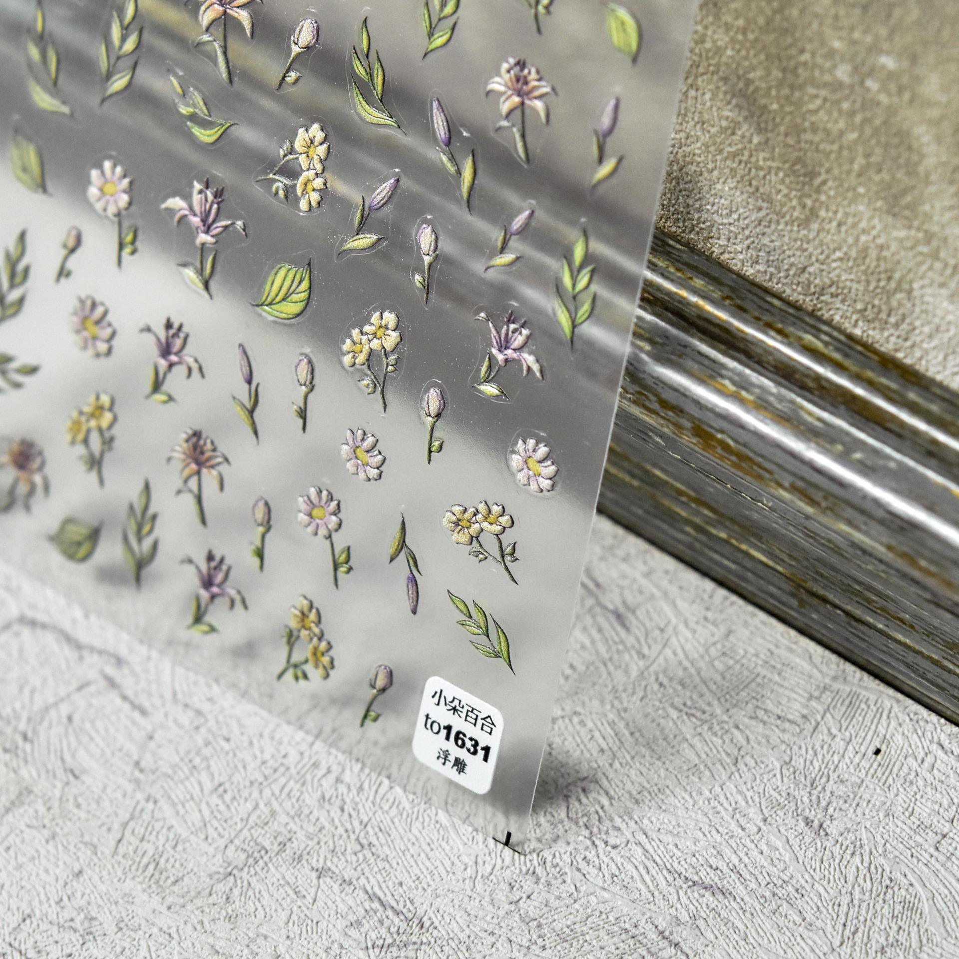 Рельефные наклейки для ногтей в виде роз и лилий. Изготовление креативных декоративных — фото 4