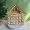 24 Drawer Wood Advents Calendar Stylish Wood Carved Christmas Tree Reindeer House 24 Drawer Countdowns Calendar