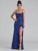 2024 Women's Sweet Style Sequin Slit Dress with Spaghetti Straps (2 Colors)