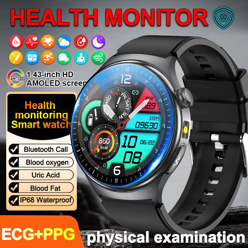 2026New Health Diagnosis Smart Watches Men Sport ECG Heart Rate Blood Pressure Uric acid Waterproof Smartwatches For Men women