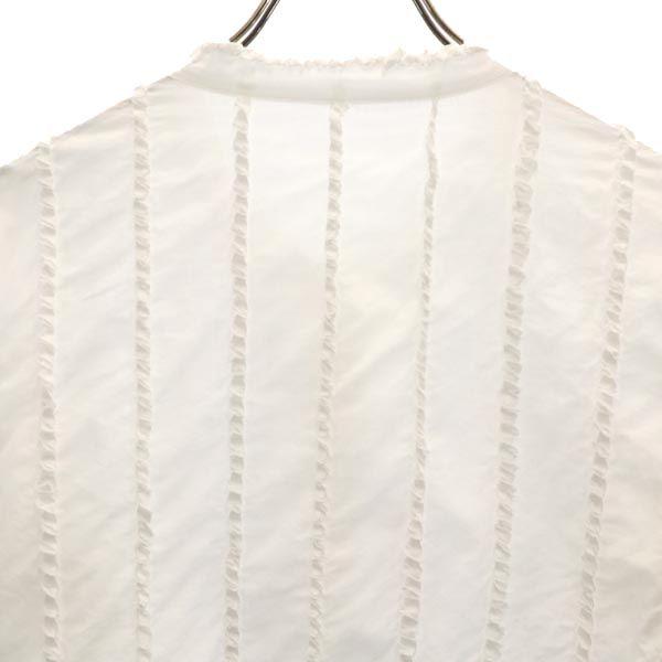 HaaT ISSEY MIYAKE Long Sleeve Band Color Shirt 2 White System Women Used