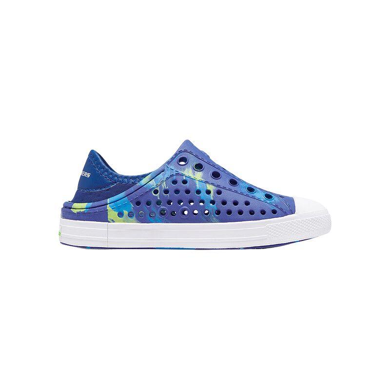 Skechers Foamies Einfache Mode Kinder Sandalen Kinder Sandalen Blau Gelb 406455L-BLLM