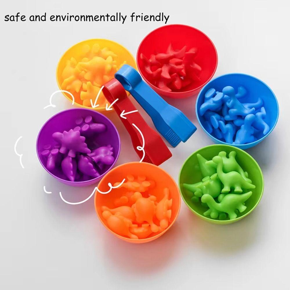 Counting Sorting Game Animal Puzzle Toy Educational Color Sorting Bowl Toy  Children'S Gift