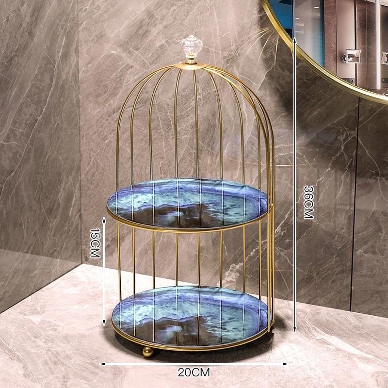 Creative Bathroom Shelf Birdcage Cosmetic Storage Rack Desktop Box Toilet Lipstick Skin Care Display Stand