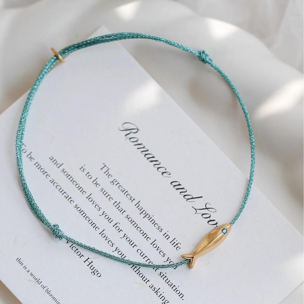 Luck Koi Anklet: Delicate Fish Woven Foot Rope for Summer 2024