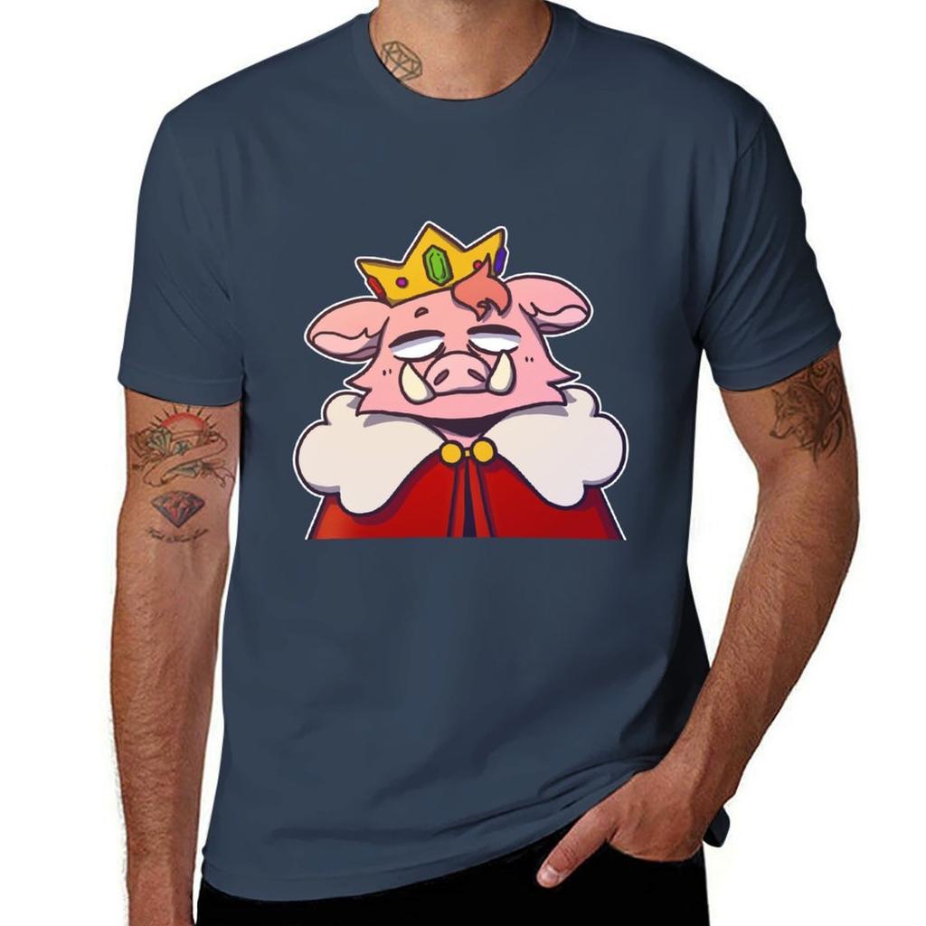 Pig King Techno Tshirt Abstract Pattern Print Top Tshirt