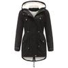 European Size Autumn and Winter New Women's Cotton Coat Women's Solid Color Hooded Parka Coat Thick Cotton Coat Fleece-lined Cotton Coat