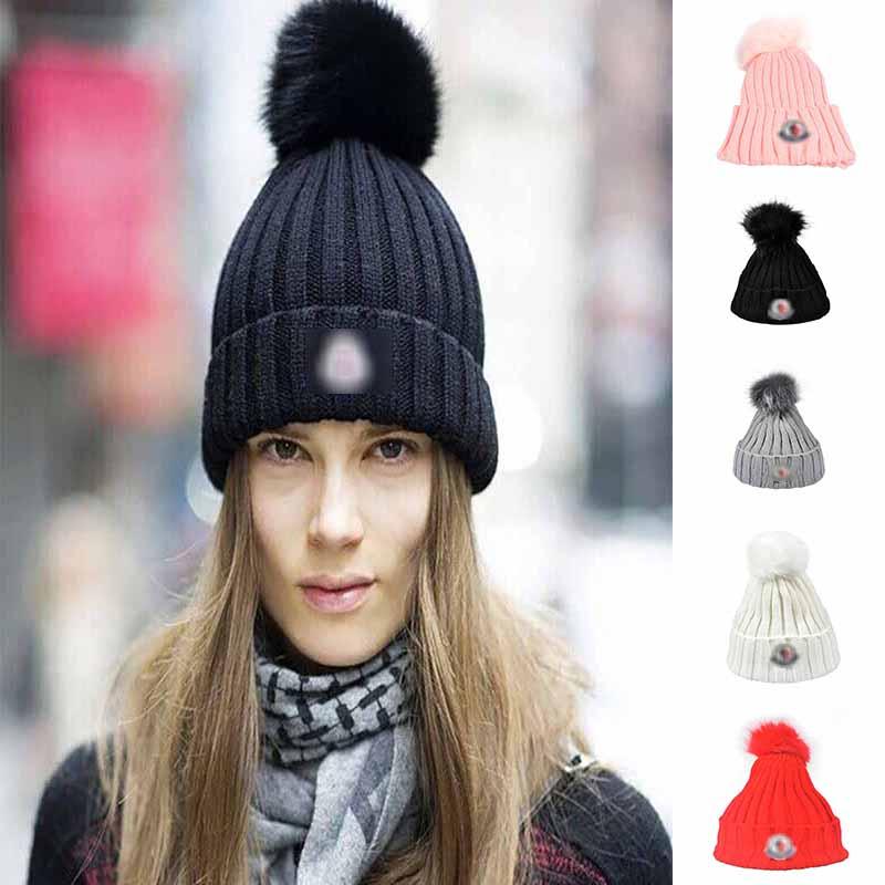 Luxurious Women's Solid Color Warm Winter Knit Beanie Hat With Classic Design