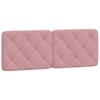 Pink LED Bed Frame without Mattress 140x190 cm Velvet