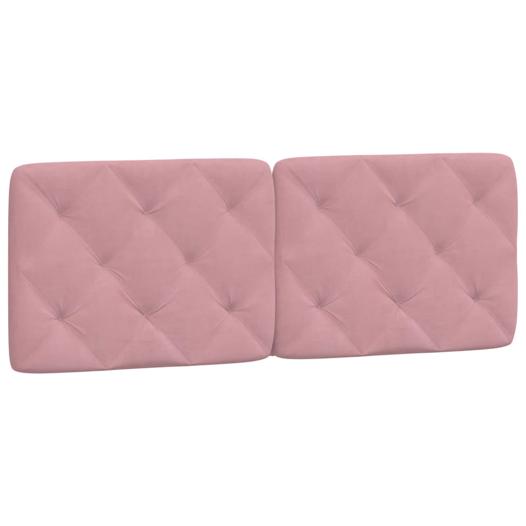 Pink LED Bed Frame without Mattress 140x190 cm Velvet