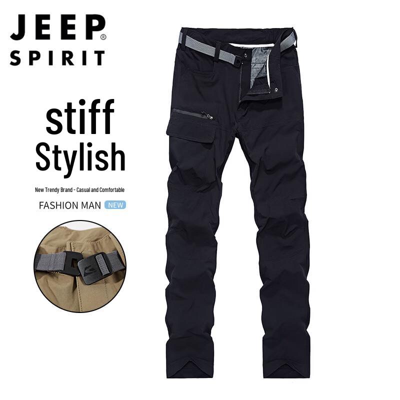 JEEP SPIRIT Men s Casual Outdoor Straight-Leg Trousers 4XL