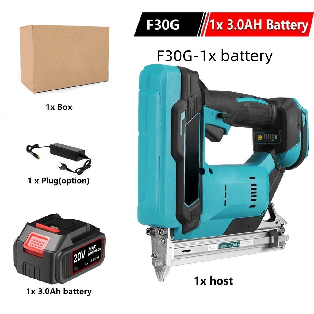 Straight U Staples Stapler Rechargeable Nailer Brushless Cordless Electric Nail Gun Portable Wood Working Tools