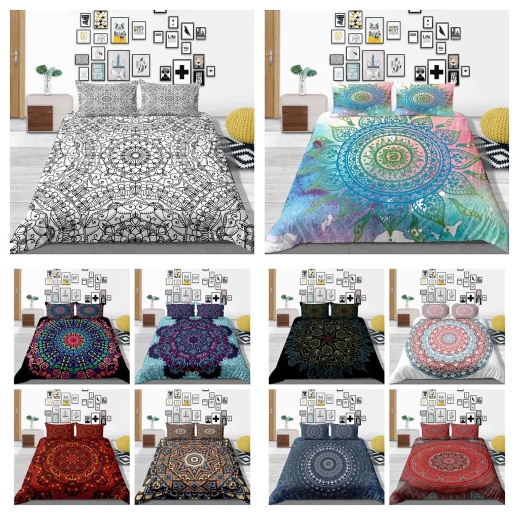 Povlečení v bohémském stylu Souprava na přikrývku Boho Souprava domácího povlečení Polyesterová souprava na polštář pro muže