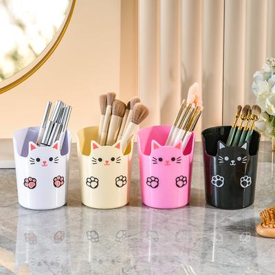 1 Piece Creative Pencil Organizer for Student Cute Cartoon Cat Paw Pencil Stationery Phone Holder Lovely Makeup Brush Holder