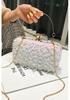 Novas Bolsas de Festa Femininas 2022 Moda Luxo Lantejoulas Bordadas Bolsas de Mão para Banquete Clutches Femininas Corrente Pequena Bolsa de Ombro Bolsas