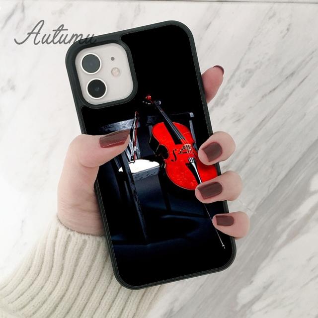 Musical Violin Guitar Phone Case for iPhone 11 12 13 14 Pro Max Mini X XR XS SE 2020 6 7 8 Plus Samsung Galaxy S21 S22 Shell