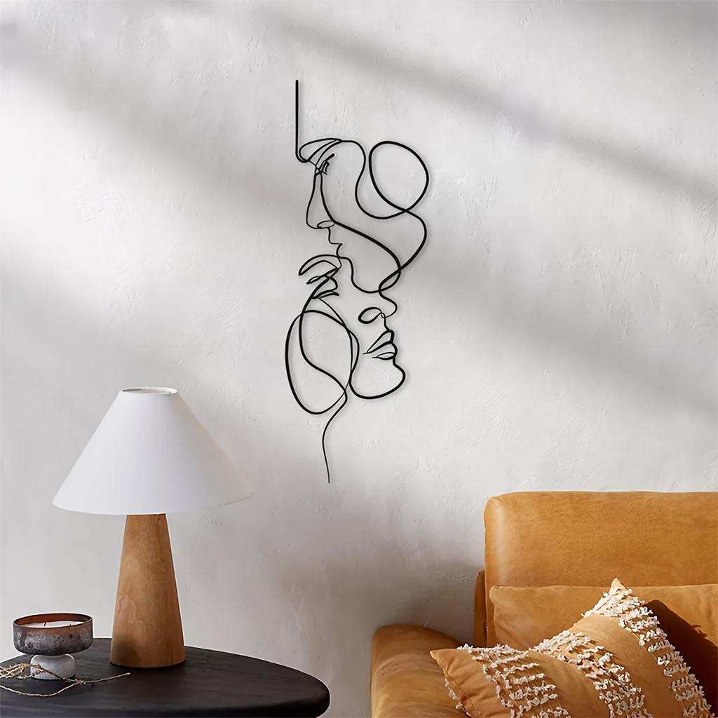 Pendente Sagoma Facciale Carattere Intagliato al Laser Arte Artigianato Metallico Interno ed Esterno Arte Creativa Sagoma Arte del Ferro Appeso a Parete Vuoto Parete di Casa