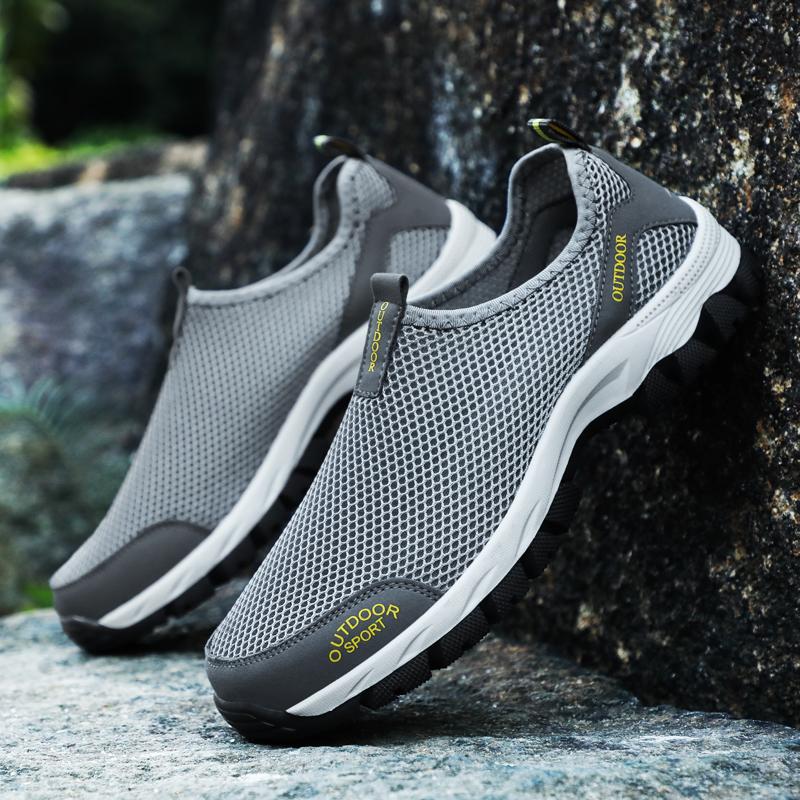 Men's Vulcanize Shoe Sneakers Summer Mesh Casual Shoes Breathable Rubber Non-slip Lightweight Shoes 2024 Men Loafers Footwear