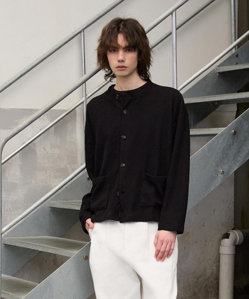 Waar M1065 Knit Cardigan_Black