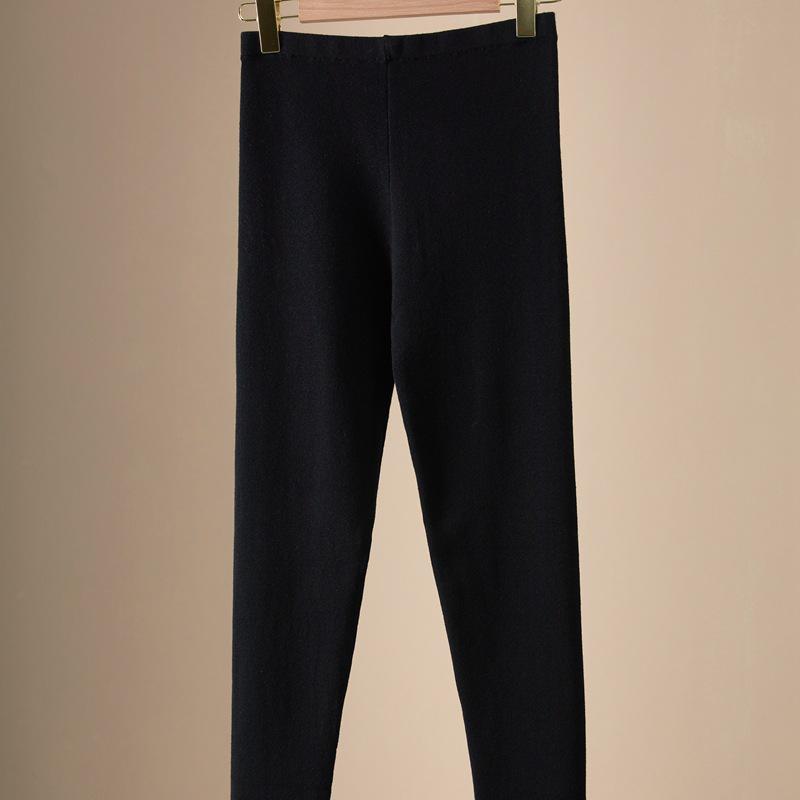 

Мужские теплые леггинсы из кашемира и шелка Yu Yue 2023 года — удобные, приятные для кожи трикотажные брюки для осени и зимы L чёрный