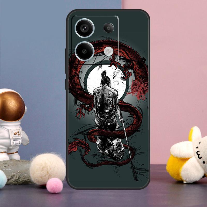 Japan The Samurai Ninja Case For Xiaomi Redmi Note 14 13 9 10 11 12 15 Pro Plus Redmi 15 15C 14C 10C 12C 13C Cover