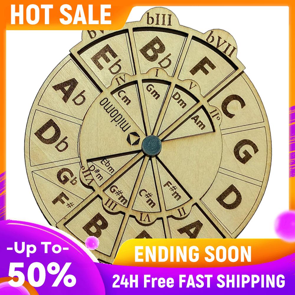 

Circle of Fifths Chord Wheel Round Wooden Guitar Chord Wheel for Guitar Notes Chords and Key Signature China Mainland