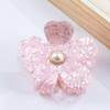 Elegant Pearl Crab Clip Non-slip Floral Hair Clip Shiny Flower Hair Claw  Girls