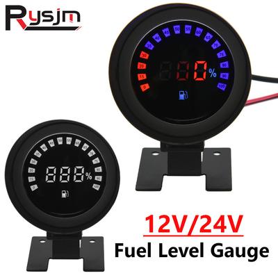 HD 12V/24V Fuel Level Gauge LCD Digital Car Gauge Meter For Truck Motorcycle Car Oil Tank 12/24V Fuel Meters Indicator