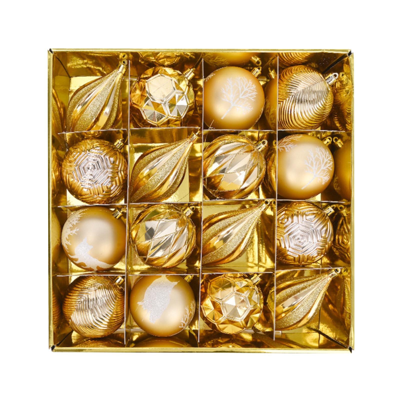 

16 шт. Рождественские украшения Расписной набор рождественских шаров Украшения для рождественской елки One Size