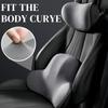 Car Neck Pillow Memory Foam Protective Lumbar Support Backrest Relieves Pressure Breathable Car Headrest Pillow Car Assesories